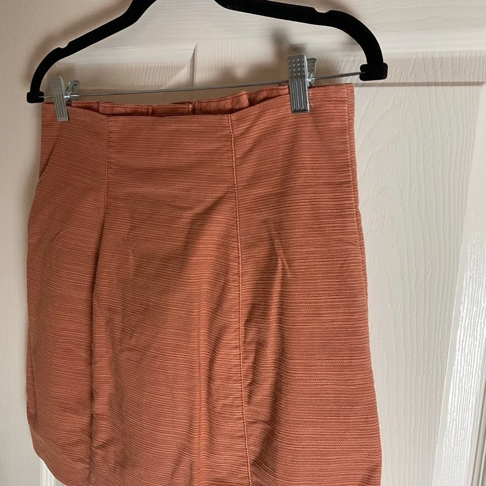 Free People Button-Front Mini Skirt - Rust Size 6